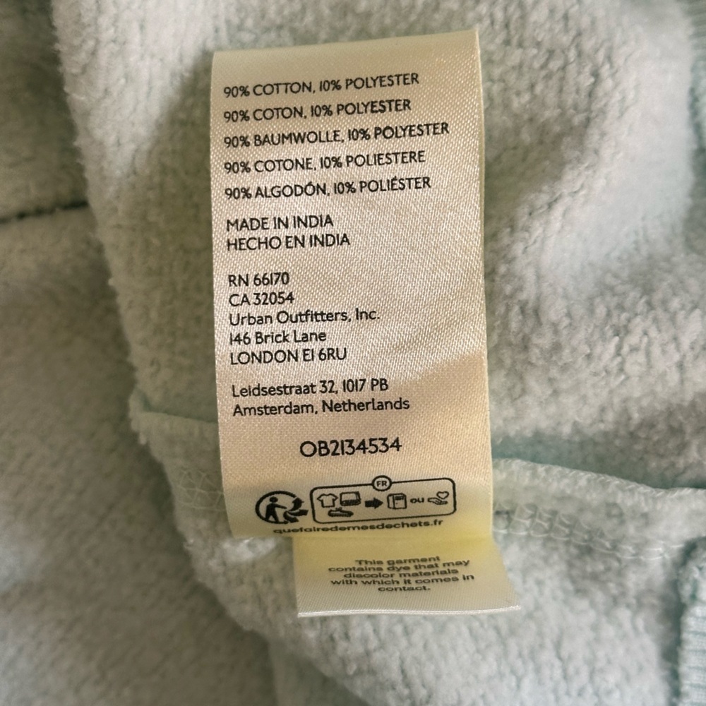 NWT sz S Free People We the Free Wallace Pullover sweatshirt in Sea Mist - Picture 12 of 12